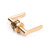 Modern Fairhaven Satin Brass Passage Door Lever Handle with Round Rose for Contemporary Australian Homes - Renovator Store