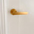 Modern Fairhaven Satin Brass Privacy Door Lever Handle with Round Rose for Contemporary Australian Homes