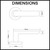 Technical dimension diagram for the Manovella Fairhaven 123mm passage door lever handle with round rose, ideal for Australian home renovations.