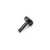 Modern matte black wall-mounted door stop with a round base and black rubber bumper, ideal for protecting walls and doors in Australian home renovations.