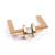 Modern Manovella Hamilton satin brass passage door lever handle on a round rose for interior home renovations in Australia