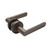 Manovella Fairhaven Aged Brass Privacy Door Lever Handle with Round Rose for Modern Australian Home Interiors