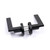 Modern Manovella Hamilton Matte Black Privacy Door Handle with Round Rose for Contemporary Interior Design in Australia