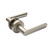 Manovella Fairhaven Brushed Nickel Privacy Door Lever Handle with Round Rose for Modern Australian Home Interiors