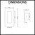Technical dimension diagram for the Manovella 120mm x 40mm satin brass flush pull for sliding doors and cabinets in Australia
