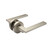 Manovella Hamilton Brushed Nickel Passage Door Lever Handle with Round Rose for Modern Australian Homes