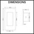 Technical dimension diagram for the Manovella 150mm x 50mm Satin Brass Sliding Door Flush Pull for Australian homes
