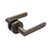 Manovella Fairhaven Aged Brass Passage Door Lever Handle with Round Rose for Modern Australian Home Interiors