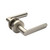 Manovella Fairhaven Brushed Nickel Passage Door Lever Handle with Round Rose for Modern Australian Home Interiors