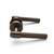 Manovella Rosedale Aged Brass Knurled Passage Door Lever Handle on Round Rose for Luxury Australian Home Interiors