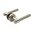 Manovella Rosedale Brushed Nickel Knurled Passage Door Lever Handle with Round Rose for Modern Australian Home Interiors