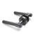 Manovella Rosedale Gunmetal Knurled Passage Door Handle with Round Rose for Modern Australian Home Interiors