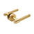 Manovella Rosedale Satin Brass Knurled Passage Door Lever Handle on Round Rose for Luxury Australian Home Interiors