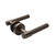 Rosedale Knurled Privacy Door Lever Handle with Round Rose in Aged Brass for Modern Australian Homes