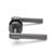 Modern Rosedale Knurled Gunmetal Privacy Door Lever Handle with Round Rose for Australian Home Interiors