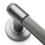 Manovella Rosedale Gunmetal Knurled Privacy Door Handle with Round Rose for Modern Australian Home Interiors