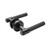 Modern Rosedale Knurled Matte Black Passage Door Handle on Round Rose for Contemporary Australian Home Interiors