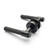 Manovella Rosedale Matte Black Knurled Passage Door Lever Handle on Round Rose for Modern Australian Home Interiors
