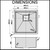 Detailed technical drawing showing the precise dimensions and specifications of a Swedia stainless steel single bowl kitchen sink, perfect for modern kitchen renovations in Australia.