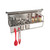 700mm Elite Chef Series stainless steel kitchen wall storage organiser rack with knife slots, utensil hooks, and spice shelf in a modern Australian kitchen.