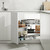 Higold Soft Close Kitchen Corner Storage with Matte Grey Baskets for Blind Corner Cabinets in Australia