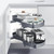 Higold Australia Shearer Swing Out Kitchen Corner Storage for 900mm Blind Corner Cabinets in Titanium Grey finish with smooth 270-degree sliding motion available at Renovator Store.