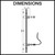 Technical diagram showing dimensions for Meir MHT02B-PVDBN Brushed Nickel vertical heated towel rail for Australian bathrooms.