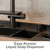Alia modern smart kitchen sink in Australia featuring a built-in stainless steel liquid soap dispenser for efficient dishwashing and hygiene.