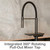 Modern smart kitchen sink with an integrated rotating mixer tap and pull-out sprayer, ideal for contemporary Australian homes.