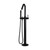 Modern Matte Black Floor Mounted Bath Spout with Hand Shower and Flexible Hose for Luxury Australian Bathrooms