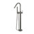 Meir MB09 Shadow PVD Gunmetal Round Floor Standing Bath Mixer Tap with Hand Shower and Swivel Spout for Freestanding Tubs, Australia