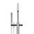 Meir polished chrome round pinless freestanding bath spout and hand shower for contemporary bathroom designs in Australia.