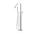 Meir Round Paddle Chrome Freestanding Bath Spout and Hand Shower for Australian bathrooms.