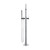 Meir polished chrome round paddle freestanding bath spout and hand shower for modern Australian bathrooms.