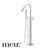 Meir Round Freestanding Bath Mixer and Hand Shower with Paddle Handle in Polished Chrome for modern Australian bathrooms.