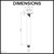 Technical line drawing showing the dimensions of a Meir Round Brass 300mm Ceiling Shower Arm for Australian bathroom installations.