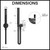 Meir Round Brass Hand Shower Bath Set Fixed Bracket Dimensions Champagne Gold Finish Australia