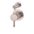 Modern Champagne Bronze shower diverter mixer with a sleek round trim and single handle for contemporary bathroom renovations in Australia.