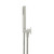 Meir PVD Brushed Nickel Round Hand Shower with Fixed Bracket and Flexible Hose for Modern Australian Bathrooms