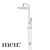 Meir Polished Chrome Round Shower Rail Set with 300mm Rain Shower Head and Single Function Hand Shower for modern Australian bathrooms.
