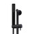 Meir Round Hand Shower on Rail Column in Matte Black finish, ideal for modern Australian bathroom renovations and minimalist interior designs.
