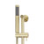 Meir Round Hand Shower on Rail Column in PVD Tiger Bronze finish for modern Australian bathrooms.