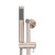 Meir Round Hand Shower on Rail Column in Champagne finish, single function handheld shower head with wall-mounted rail, designer bathroom tapware Australia.