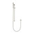 Meir PVD Brushed Nickel Round Single Function Hand Shower on Rail Column, a stylish and adjustable bathroom fixture for modern homes in Australia.