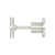 Meir Round Cross Handle Jumper Valve Wall Top Assemblies in PVD Brushed Nickel for Australian bathrooms, kitchens, and laundries.