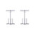 Meir Round Polished Chrome Cross Handle Wall Top Assemblies for Bathroom or Kitchen. SKU: MW08JL-C.