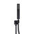 Meir Square Matte Black Portable Hand Shower on Swivel Bracket for Modern Australian Bathrooms