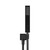 Matte Black Square Hand Shower Rail Set with Bath Spout for Australian Modern Bathrooms