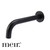 Meir Round Curved Matte Black Brass Wall Mounted Bath Spout for Australian Bathrooms