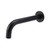Meir Matte Black Round Curved Bath or Basin Wall Spout 130mm Solid Brass construction for Australian bathrooms.